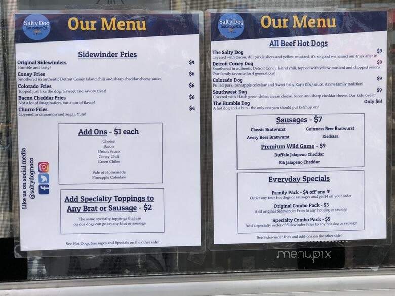 The Salty Dog Sausage Co. - Windsor, CO menu_pic