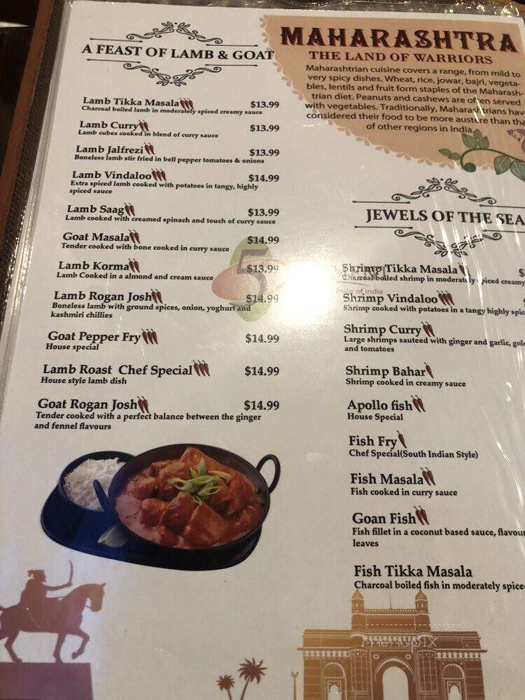 5th Element India Kitchen - Daytona Beach, FL menu_pic