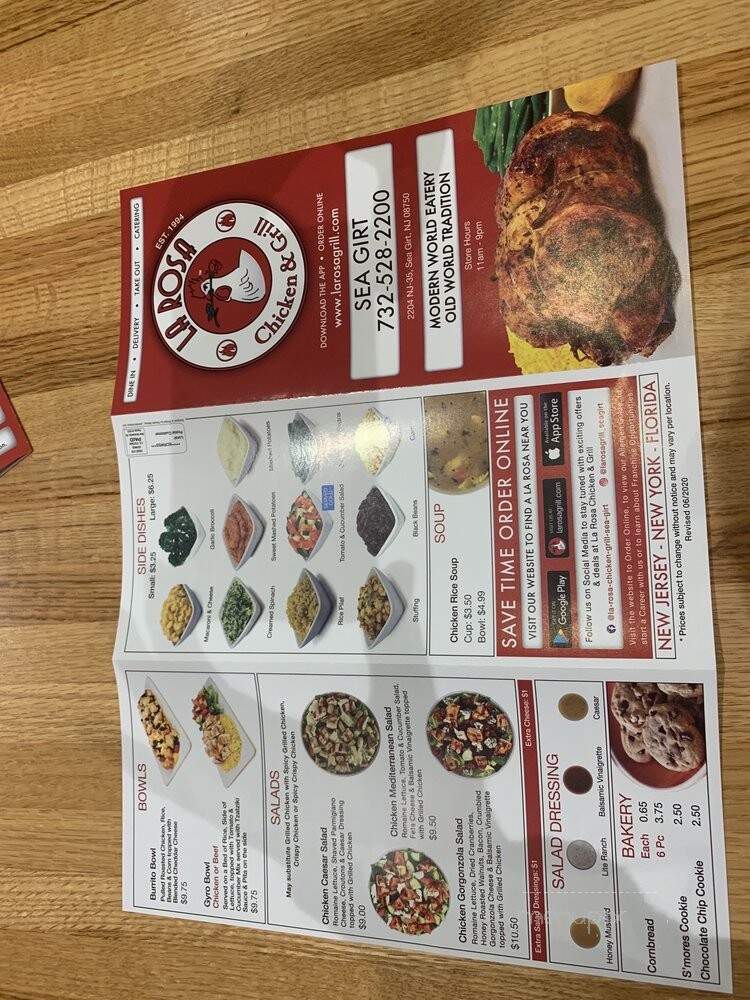La Rosa Chicken & Grill - Sea Girt, NJ menu_pic