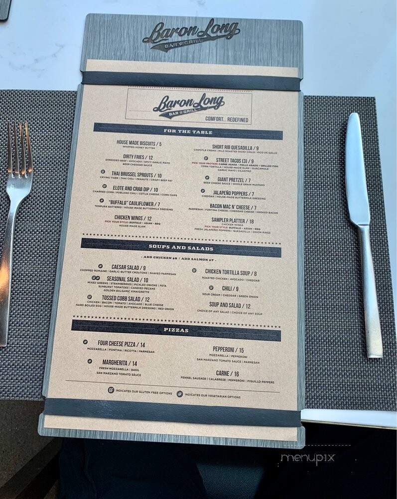 Baron Long Bar & Grill - Alpine, CA menu_pic