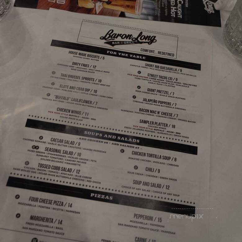 Baron Long Bar & Grill - Alpine, CA menu_pic