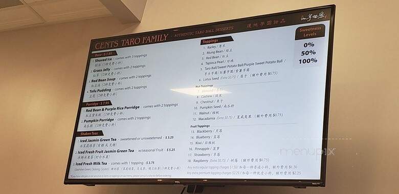 Cents Taro Family - Fairfax, VA menu_pic