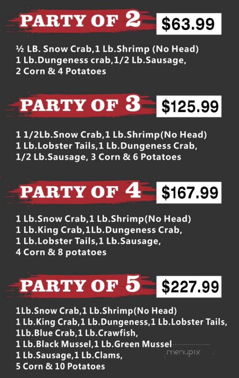 The Juicy Seafood - Denver, CO menu_pic