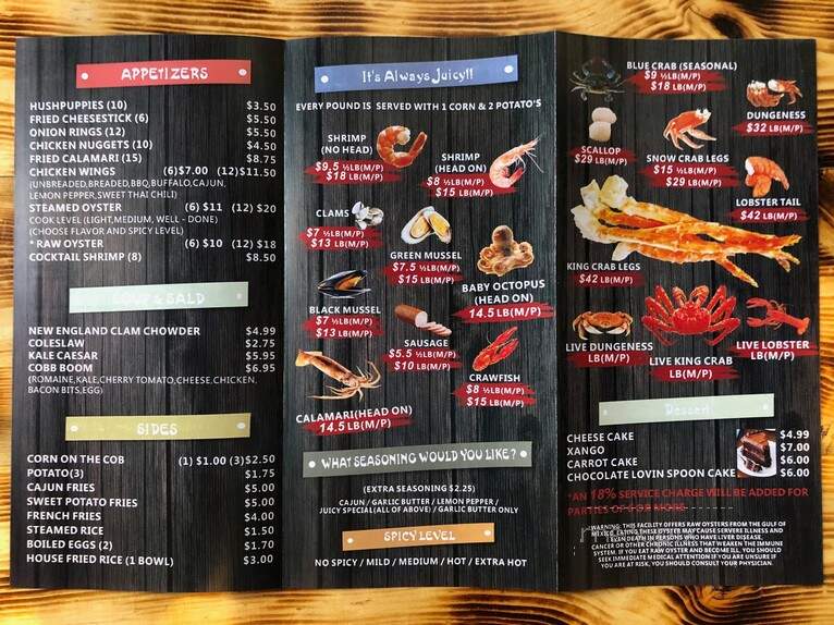 The Juicy Seafood - Denver, CO menu_pic