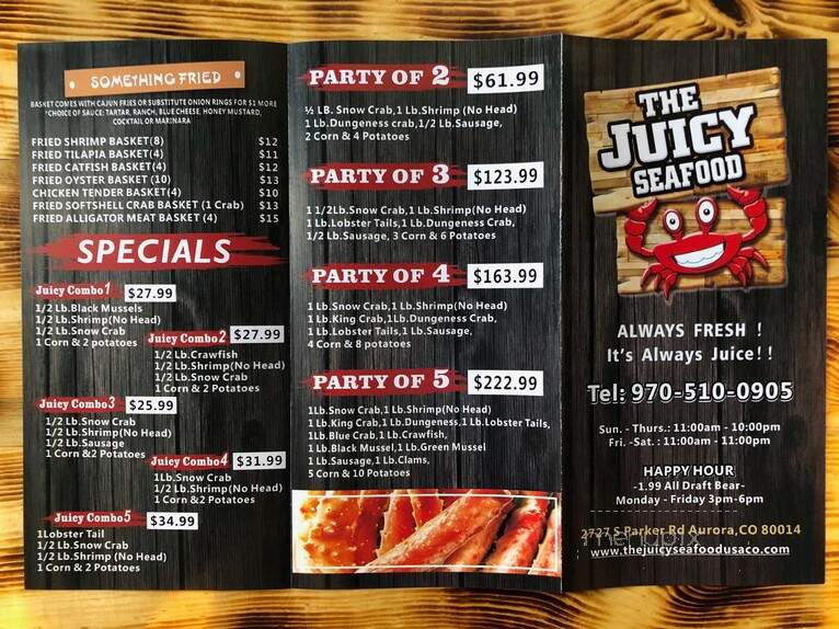 The Juicy Seafood - Denver, CO menu_pic