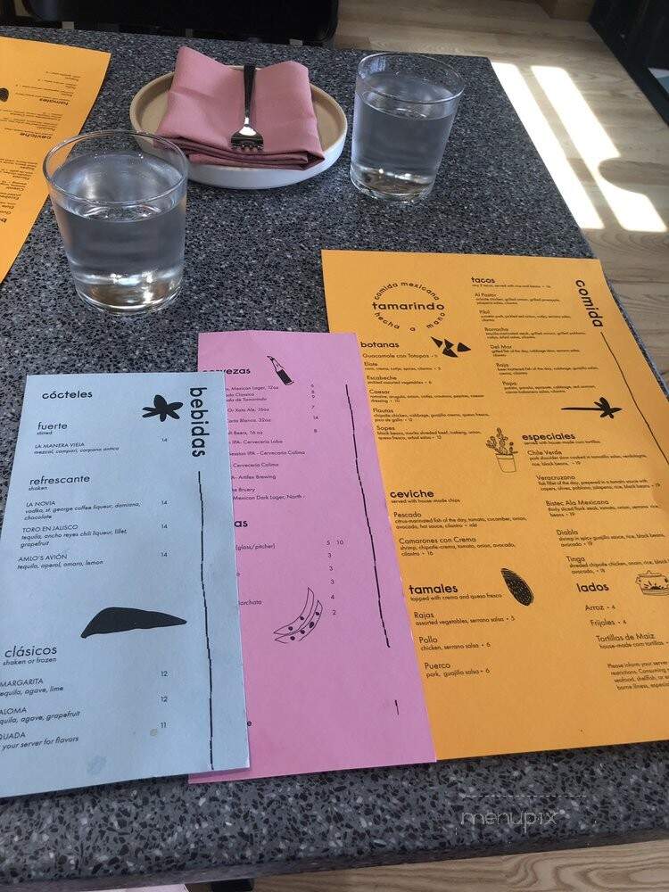 Tamarindo - San Clemente, CA menu_pic