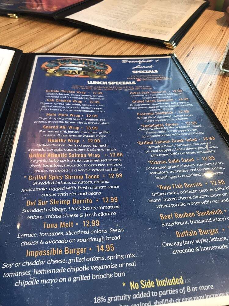 Swami's Cafe Del Sur - San Diego, CA menu_pic