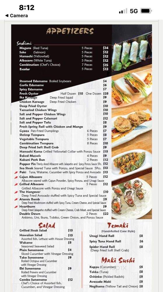 Misaka Sushi - Brentwood, CA menu_pic
