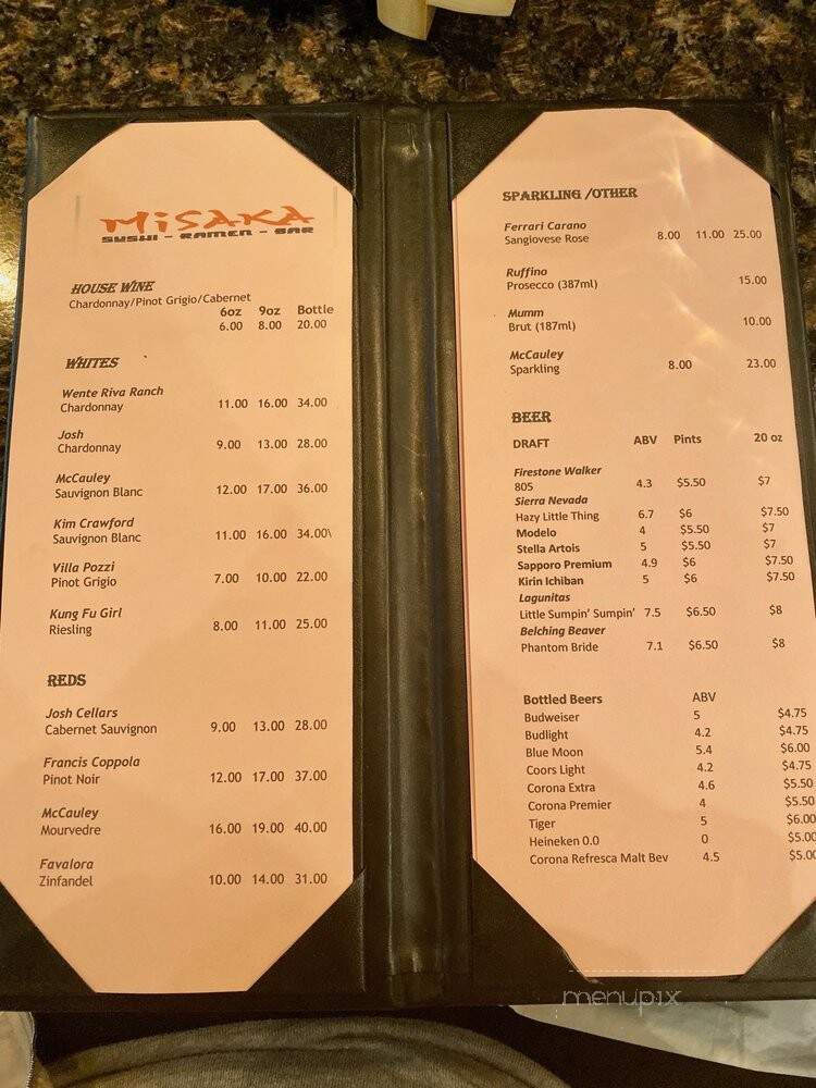 Misaka Sushi - Brentwood, CA menu_pic