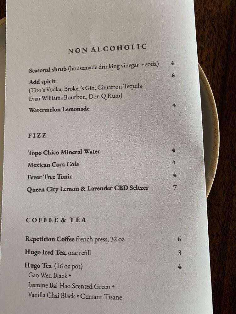Fox and Pearl - Kansas City, MO menu_pic