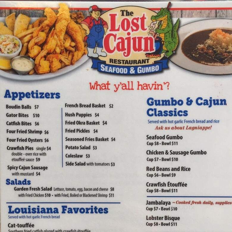 The Lost Cajun - Burlington, NC menu_pic