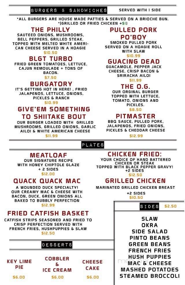 The Wounded Duck - Hurst, TX menu_pic