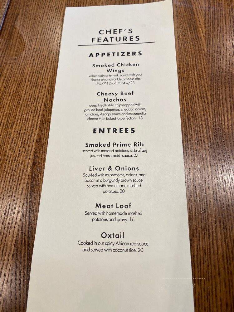 Chef Point Bar & Restaurant - Colleyville, TX menu_pic