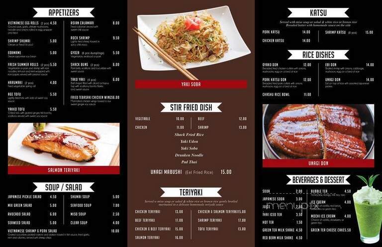 Noodle Shack - Lititz, PA menu_pic