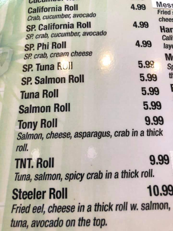 Kanagawa - Mechanicsburg, PA menu_pic