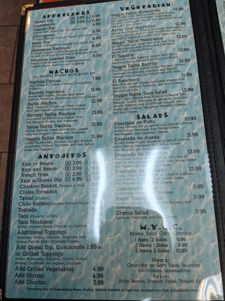 El Zocalo Mexican Restaurant - Wheeling, WV menu_pic