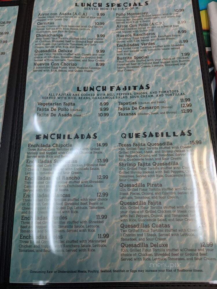 El Zocalo Mexican Restaurant - Wheeling, WV menu_pic