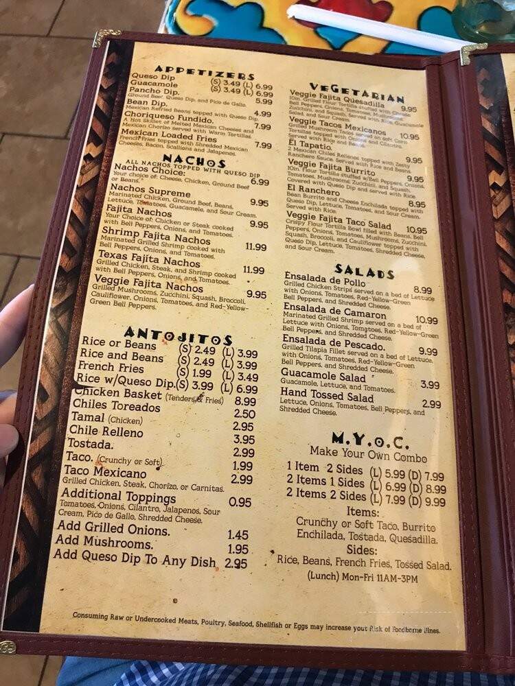El Zocalo Mexican Restaurant - Wheeling, WV menu_pic
