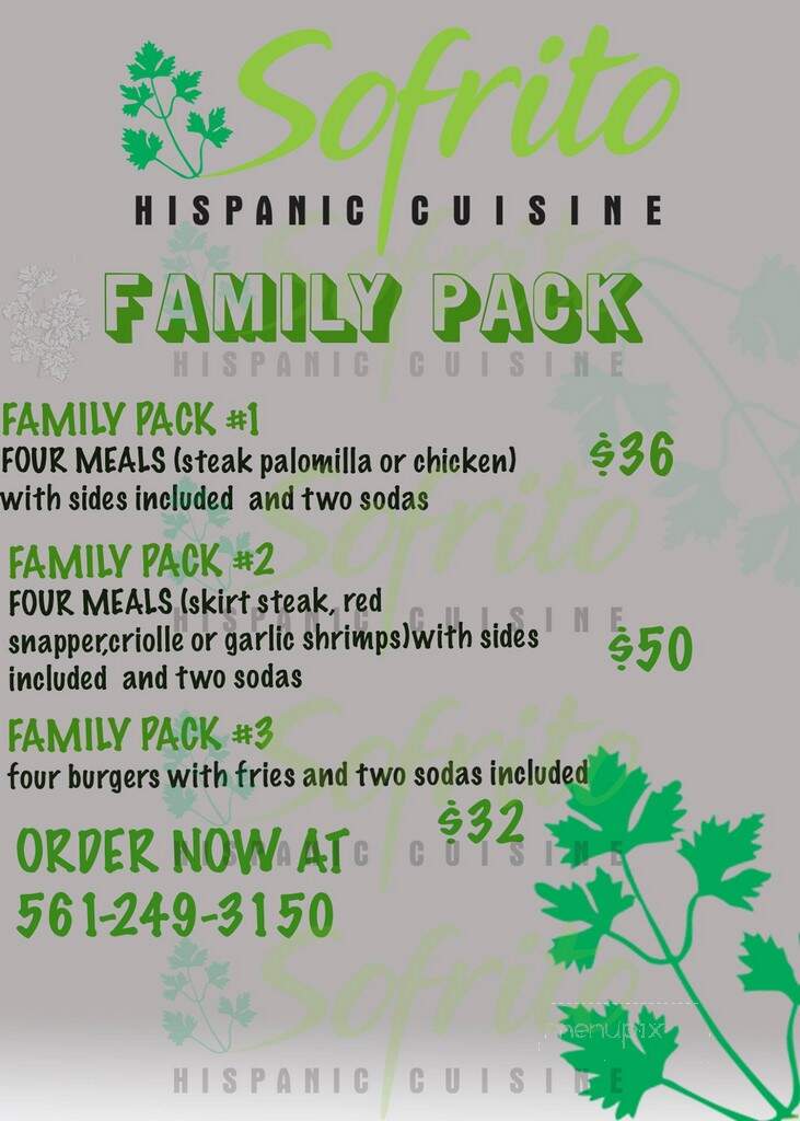 Sofrito Hispanic Cuisine - Royal Palm Beach, FL menu_pic