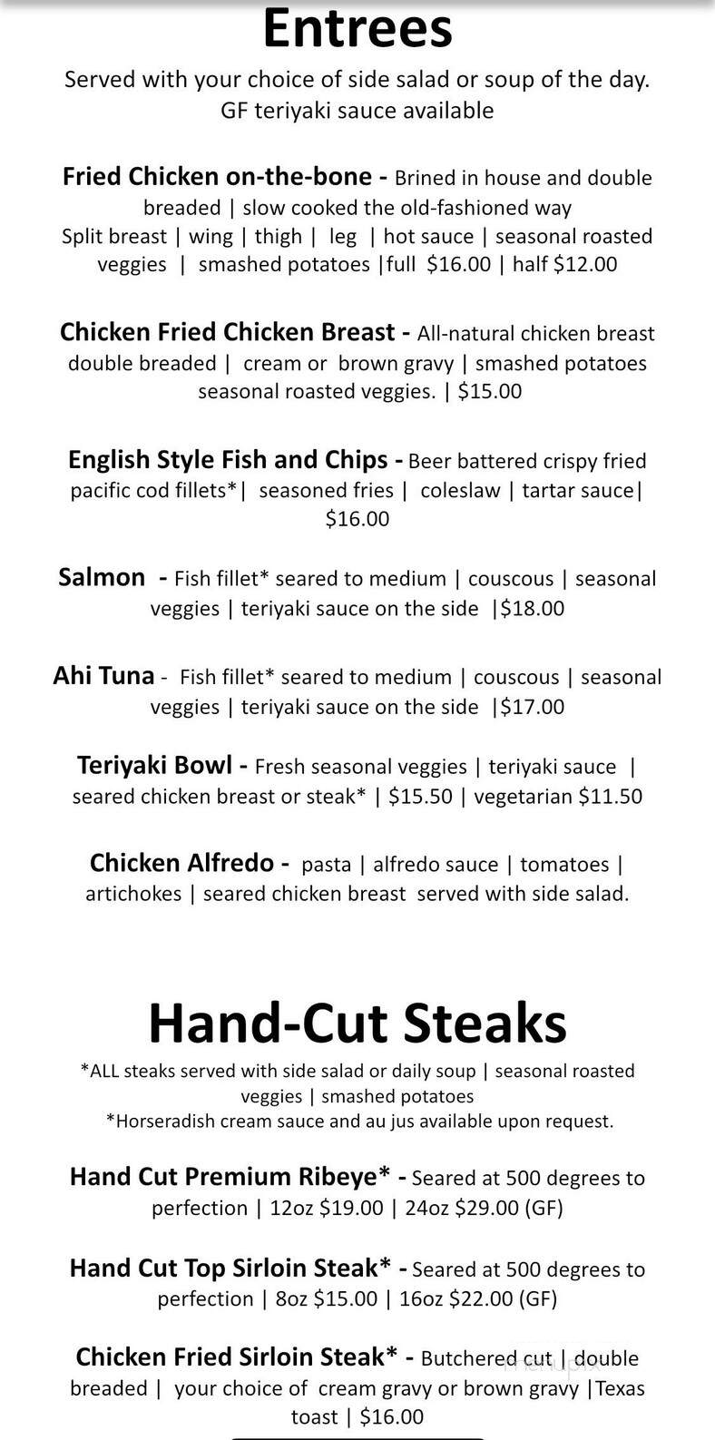 Bradford's Grub & Grog - Berthoud, CO menu_pic