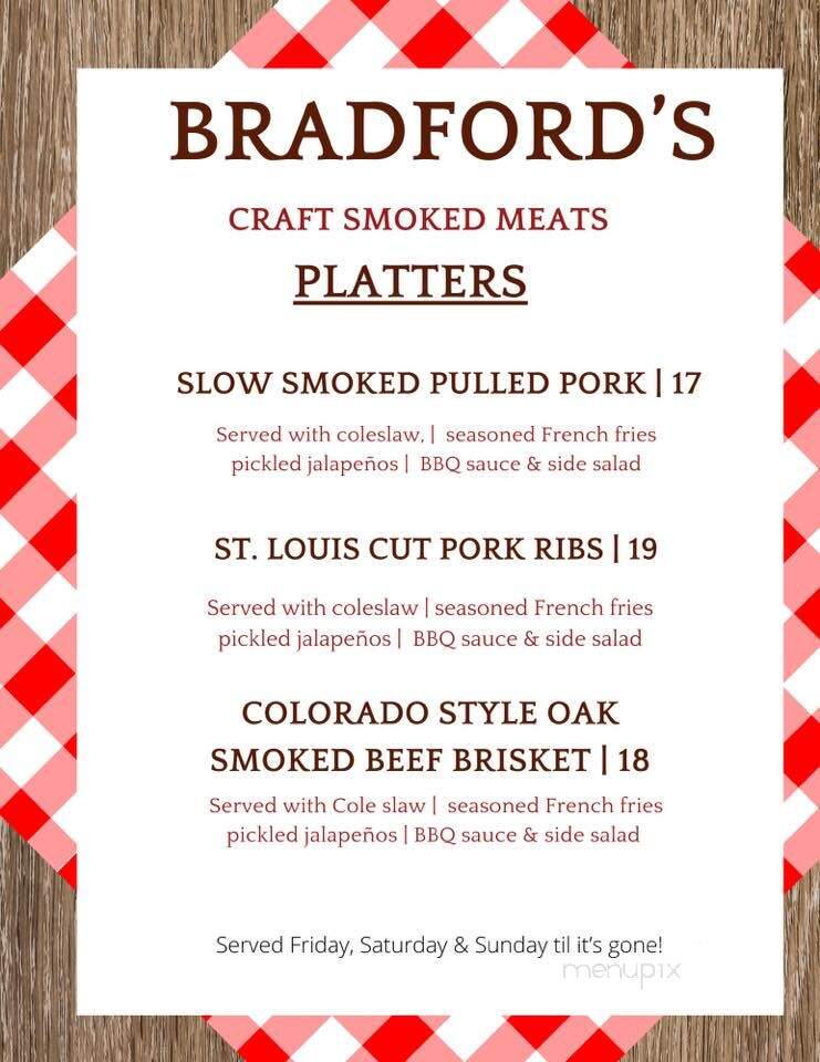 Bradford's Grub & Grog - Berthoud, CO menu_pic