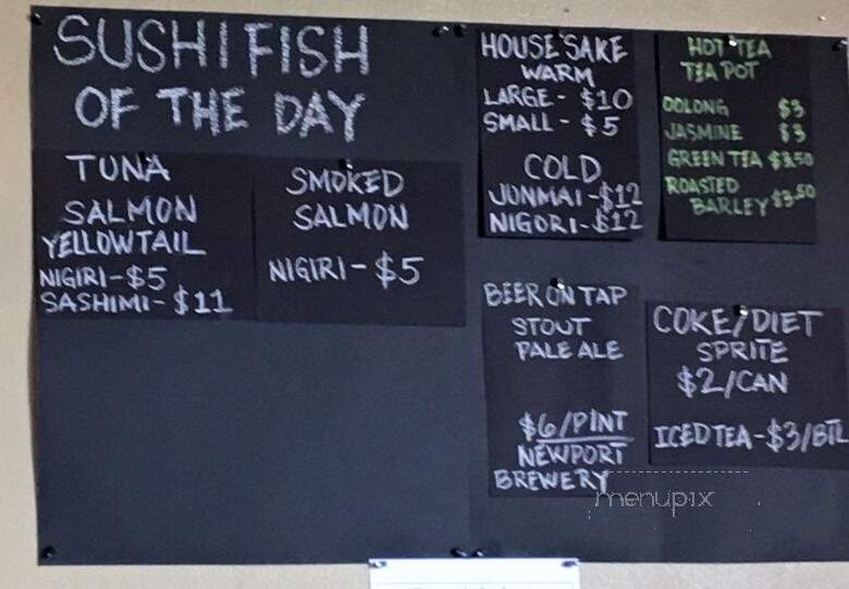 Asiatico Asian Kitchen - Depoe Bay, OR menu_pic