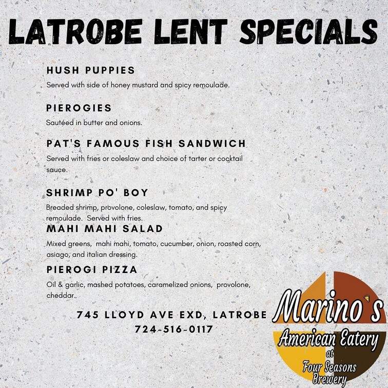 Marino's American Eatery - Greensburg, PA menu_pic