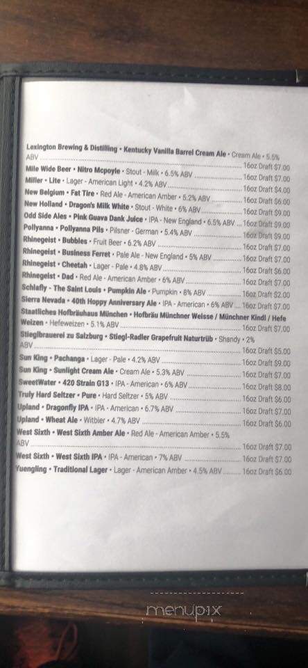 Union 15 - Louisville, KY menu_pic