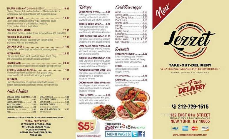 Lezzet Mediterranean Turkish Restaurant - New York, NY