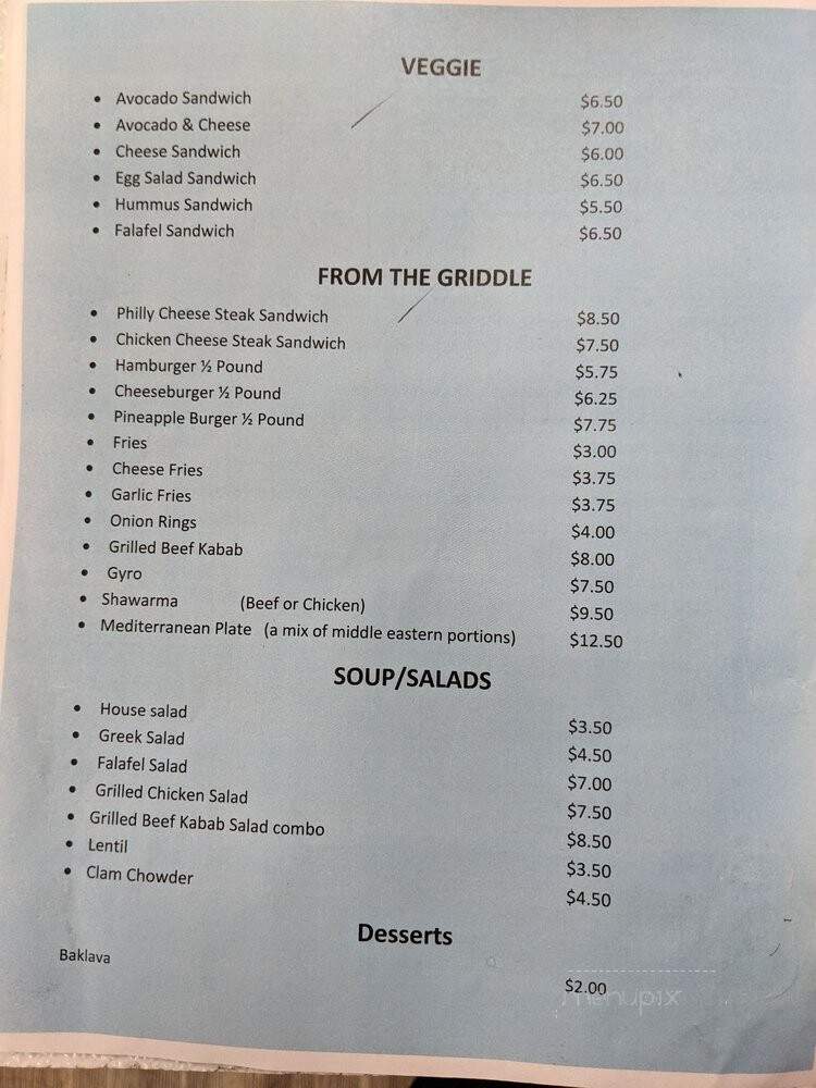 Robbie's Sandwiches - Capitola, CA menu_pic