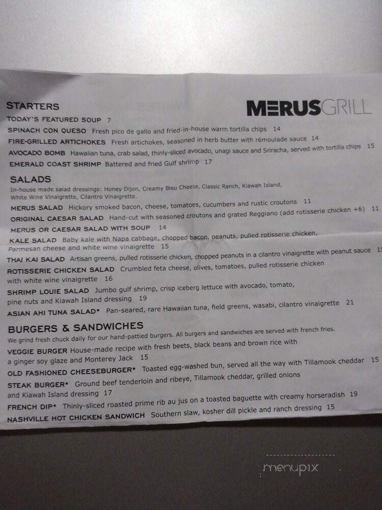 Merus Grill by J. Alexander's - Houston, TX menu_pic