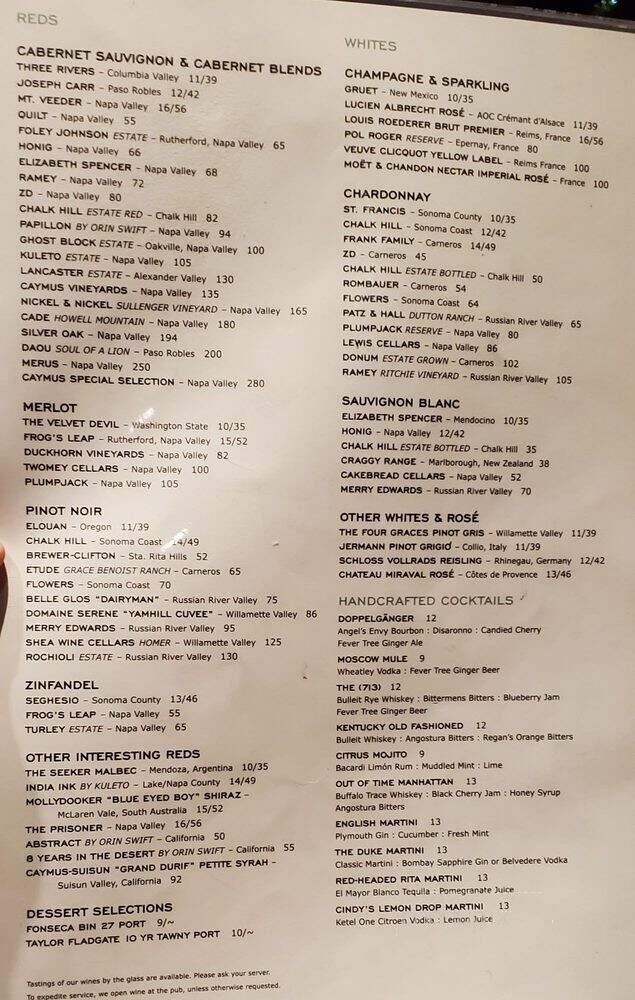 Merus Grill by J. Alexander's - Houston, TX menu_pic