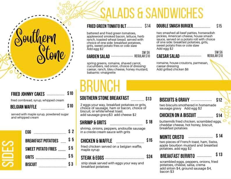 Southern Stone - Bloomington, IN menu_pic