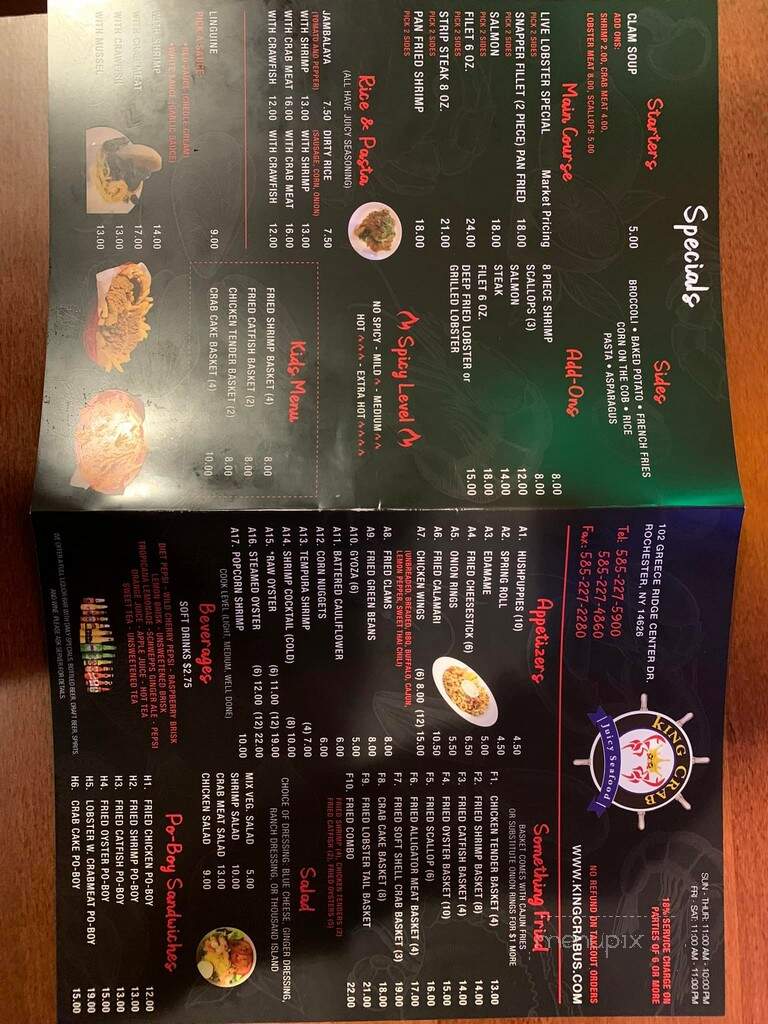 King Crab - Rochester, NY menu_pic