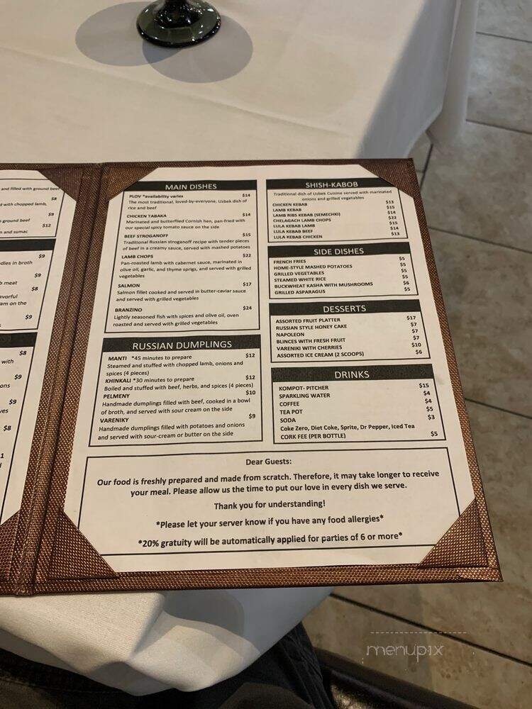 Bubala Cafe & Grill - Dallas, TX menu_pic