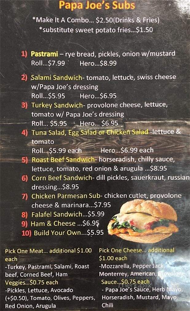 Papa Joe's New York Deli - Rosenberg, TX menu_pic