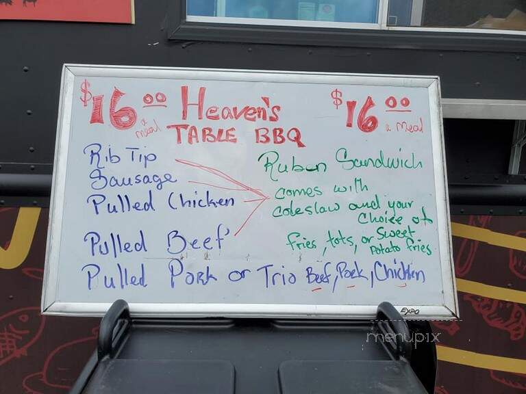 Heaven's Table BBQ - Milwaukee, WI menu_pic
