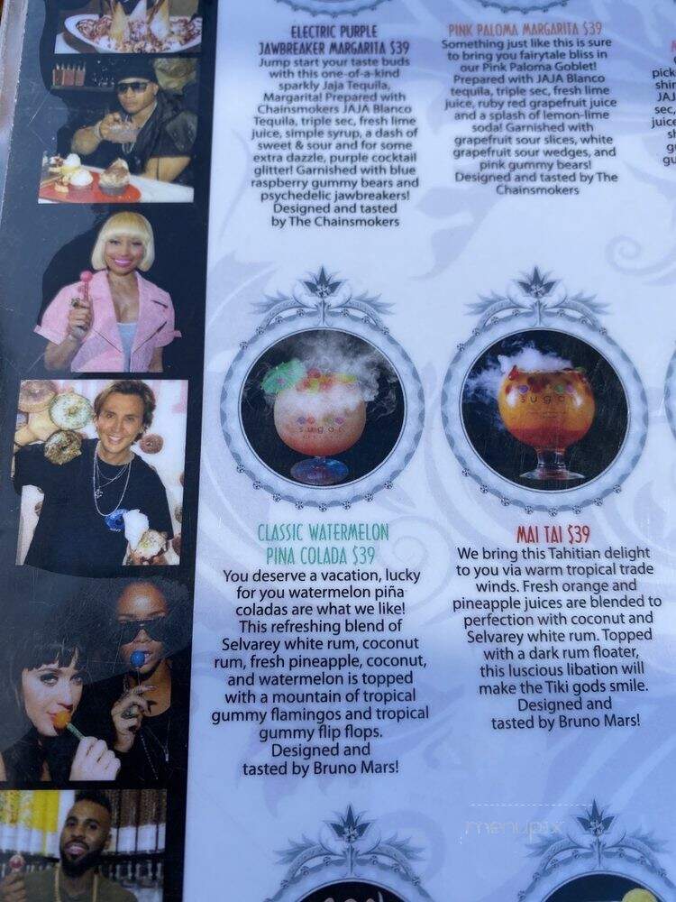Sugar Factory - Los Angeles, CA menu_pic