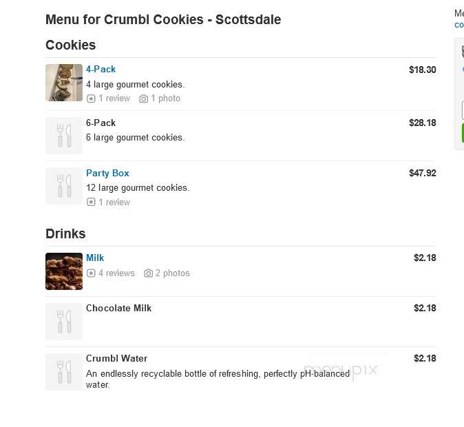 Crumbl Cookies - Scottsdale, AZ menu_pic