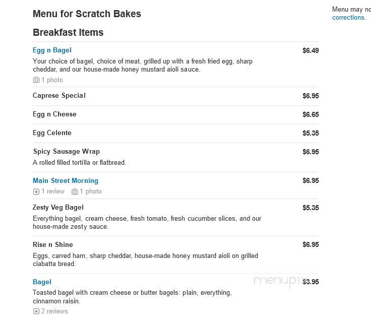 Scratch Bakes - Lancaster, PA menu_pic