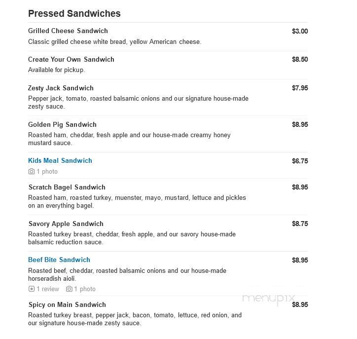 Scratch Bakes - Lancaster, PA menu_pic