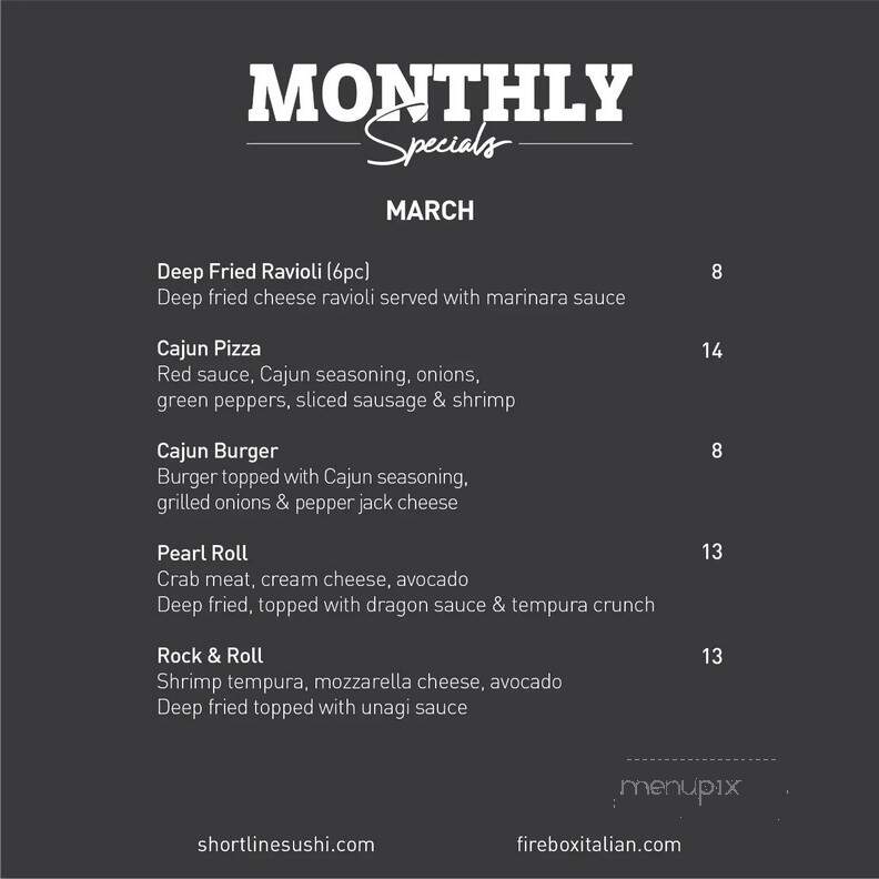 Firebox - Belvidere, IL menu_pic