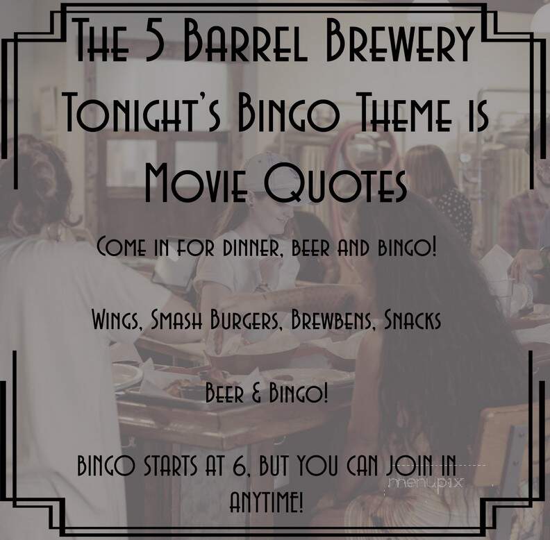 The 5 Barrel - Pensacola, FL menu_pic