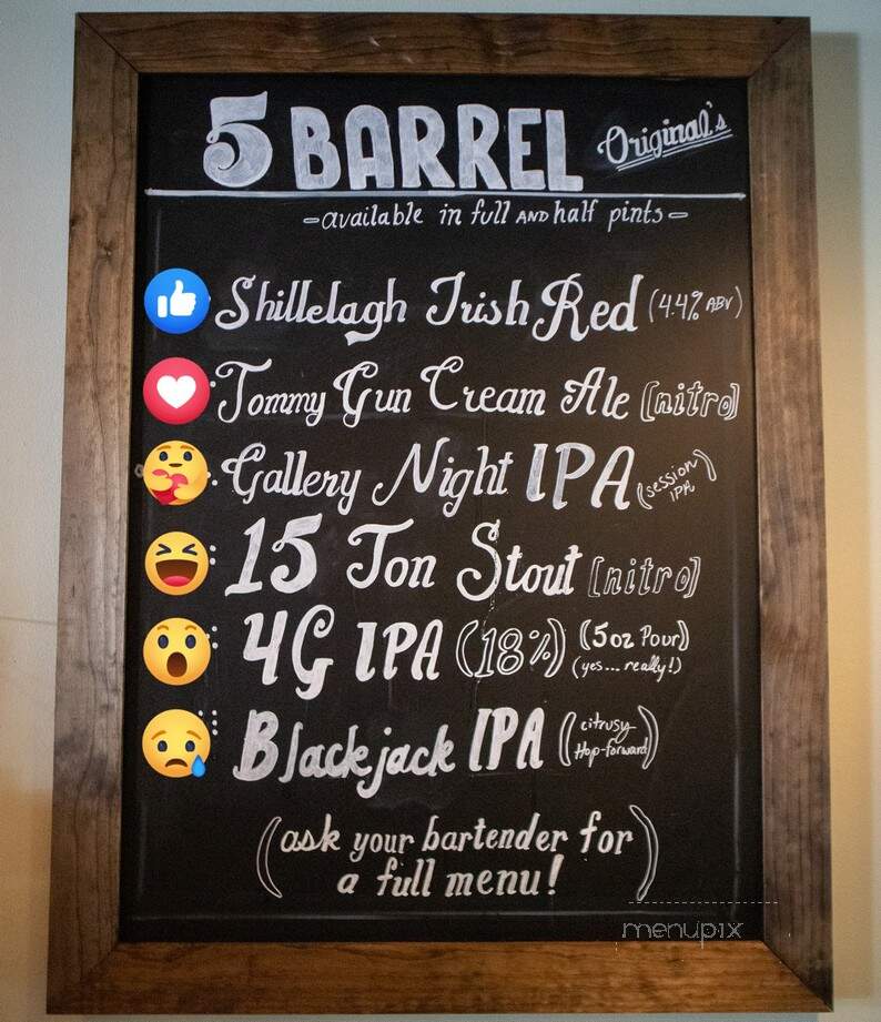 The 5 Barrel - Pensacola, FL menu_pic