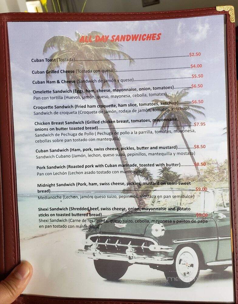 The Cuban Place - Jacksonville, FL menu_pic