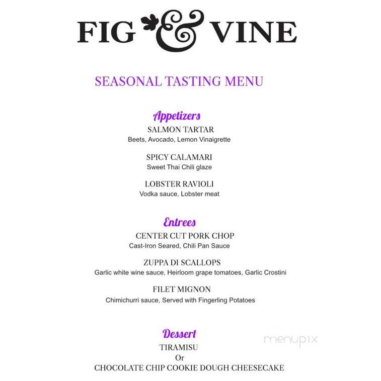 Fig & Vine - New York, NY menu_pic
