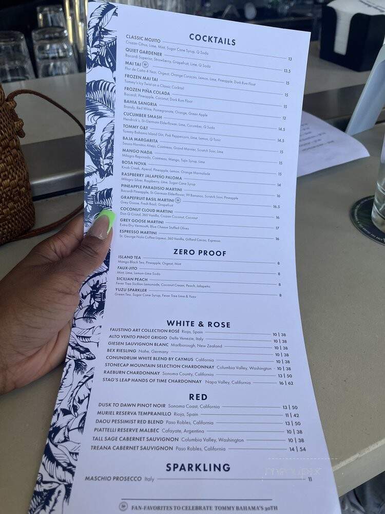 Tommy Bahama | Marlin Bar - Fort Lauderdale, FL menu_pic