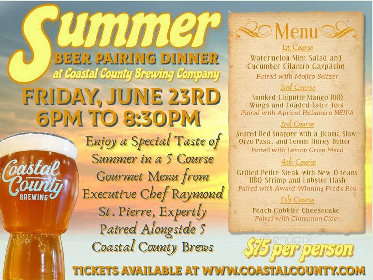 Coastal County Brewing - Pensacola, FL menu_pic