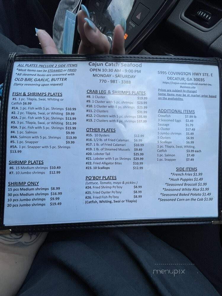 Cajun Catch Seafood - Decatur, GA menu_pic
