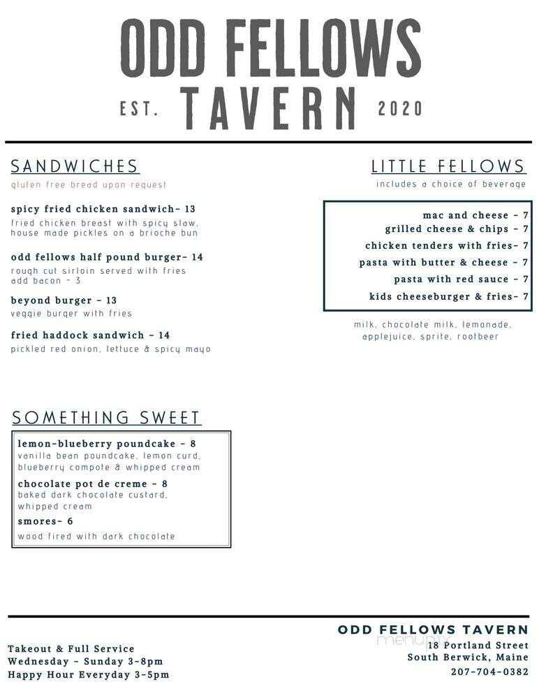 Odd Fellows Tavern - South Berwick, ME